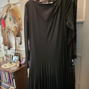 Elegant Black Long Sleeve Dress
